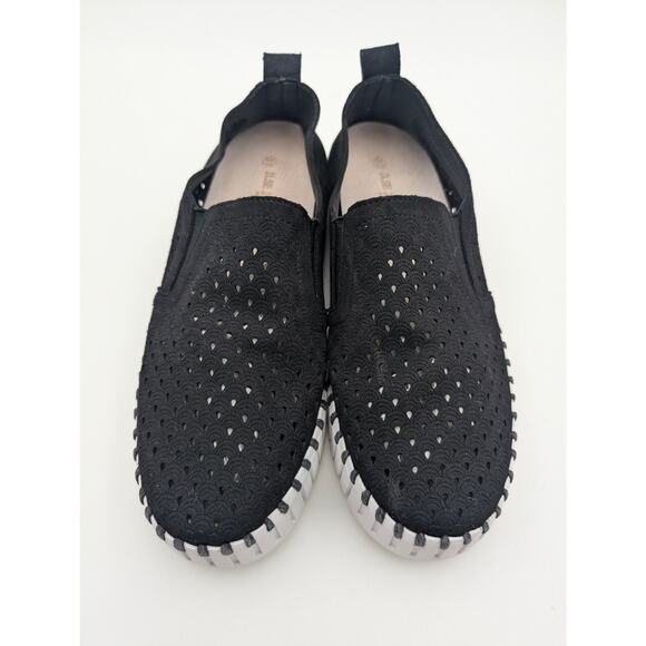 Ilse Jacobsen Hornbæk Tulip Women's Platform Slip-On Shoes Black Size US7 EU37 - Picture 3 of 10